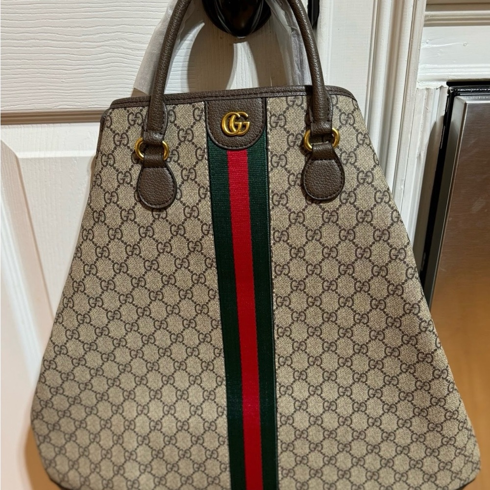 Gucci Beige and Brown Tote Bag